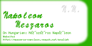 napoleon meszaros business card